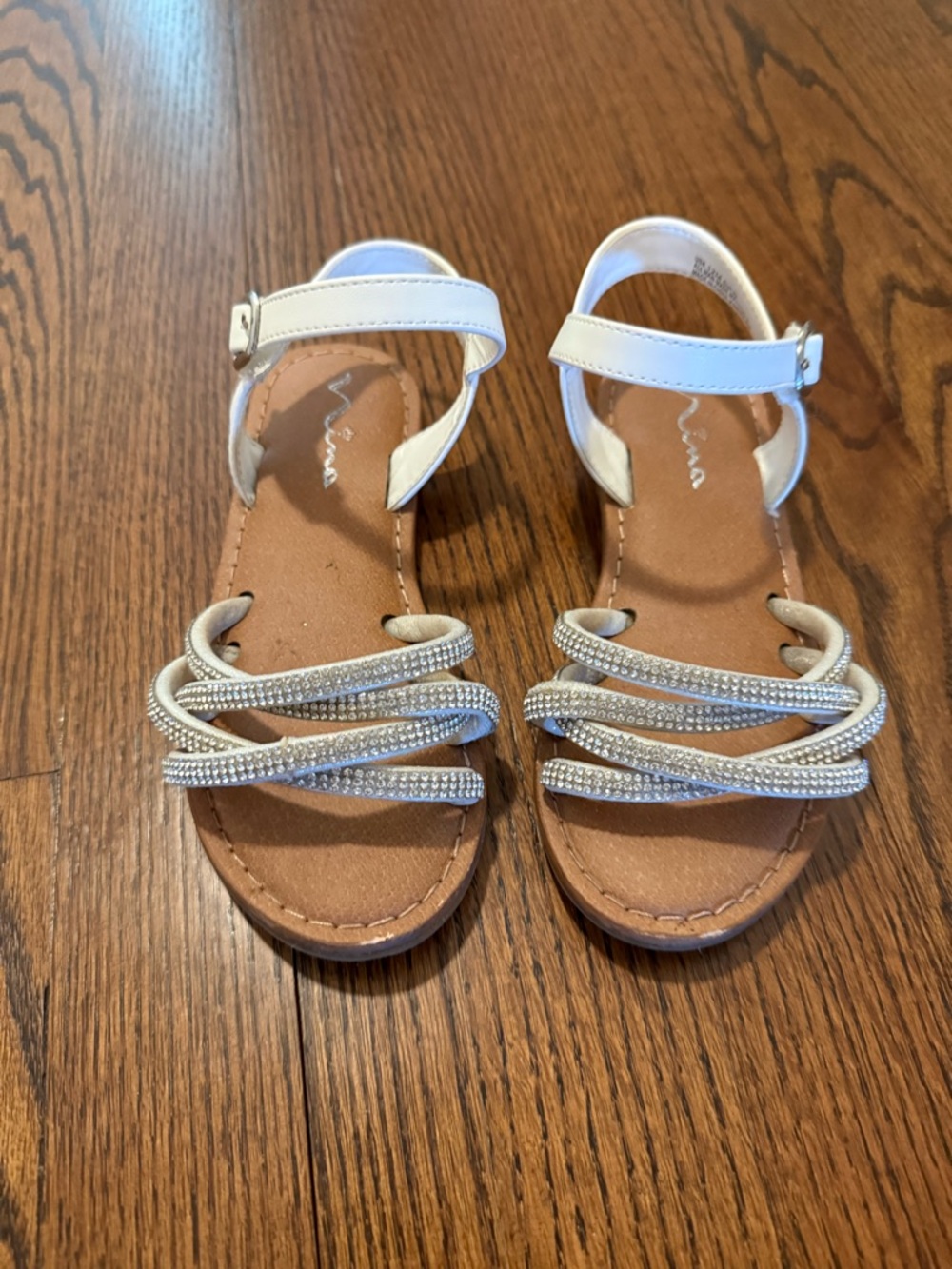 Nina Rhinestone Strappy Girl's Sandals